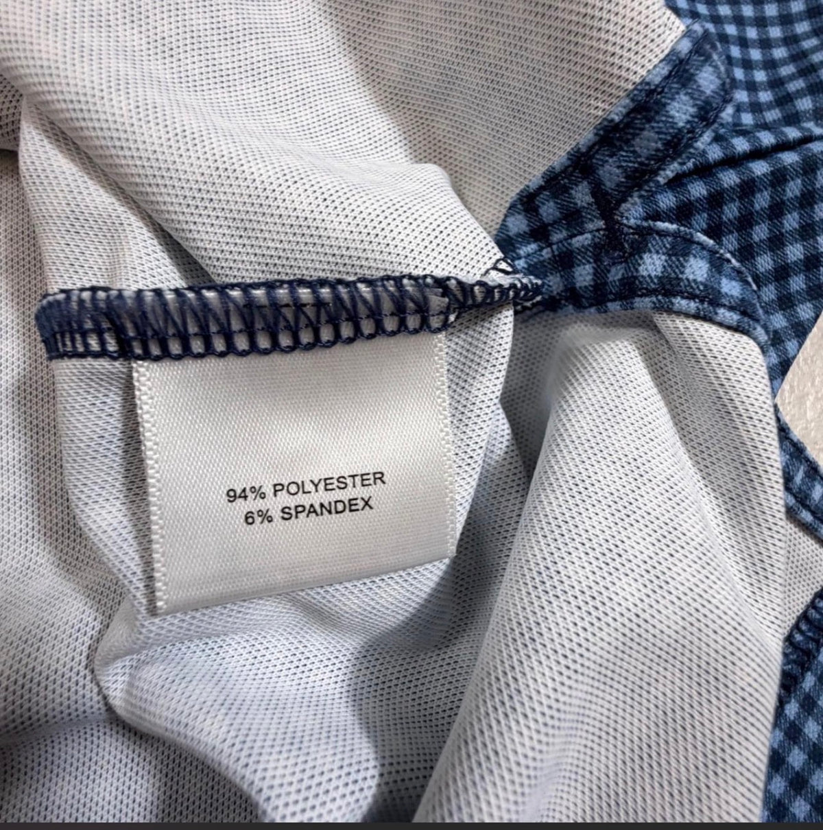 Peter Millar Gingham Golf Club Polo SIZE L