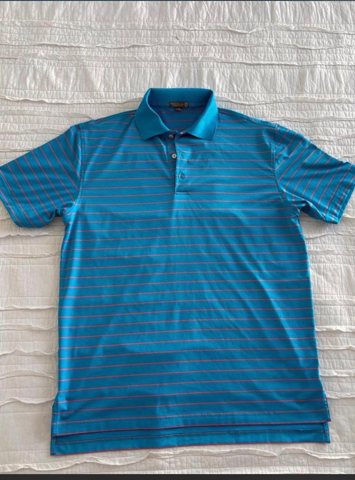 Peter Millar Summer Comfort Blue + Red Stripes SIZE M