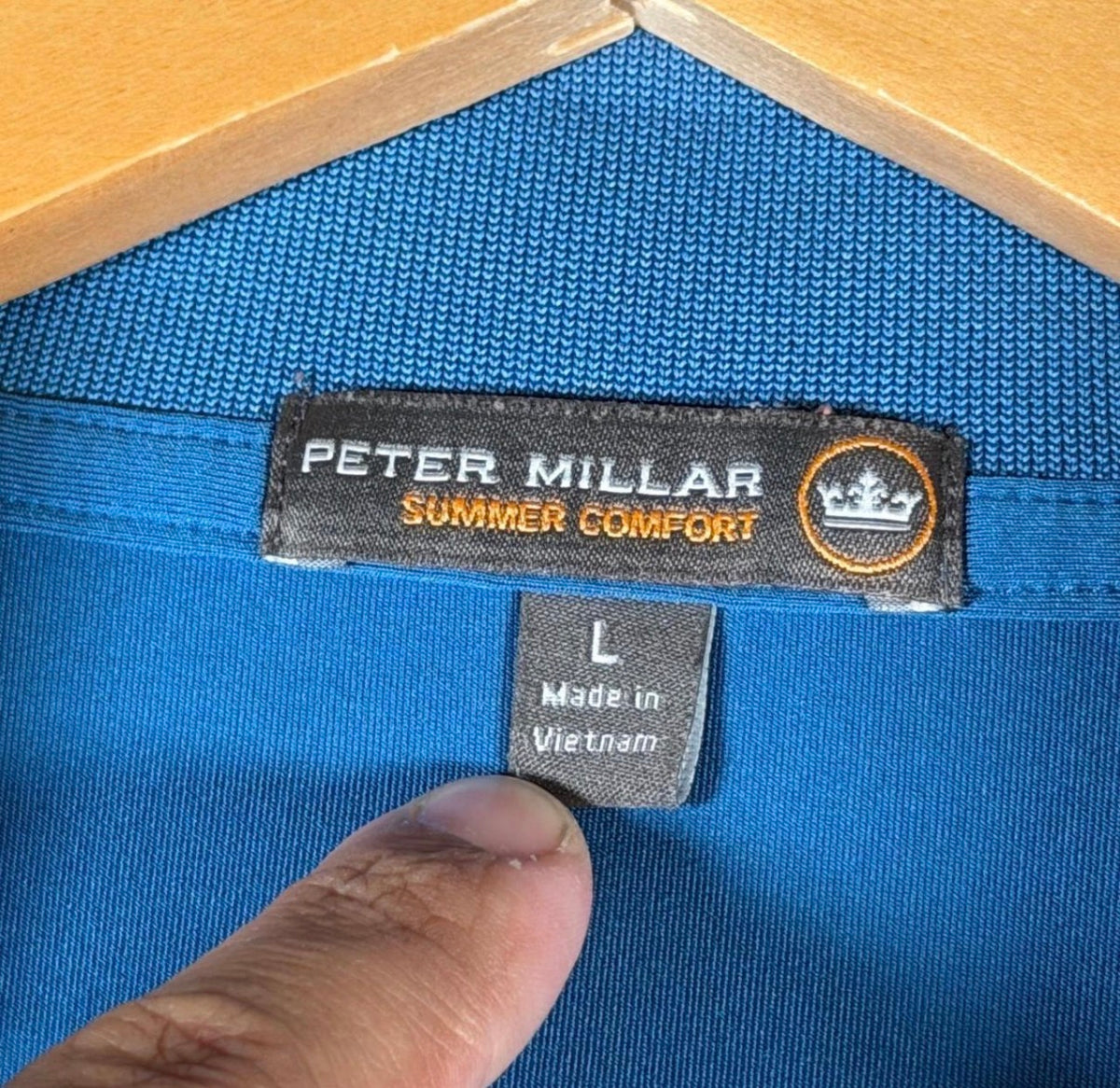 Peter Millar PGA Tour Champions Gold Polo SIZE L