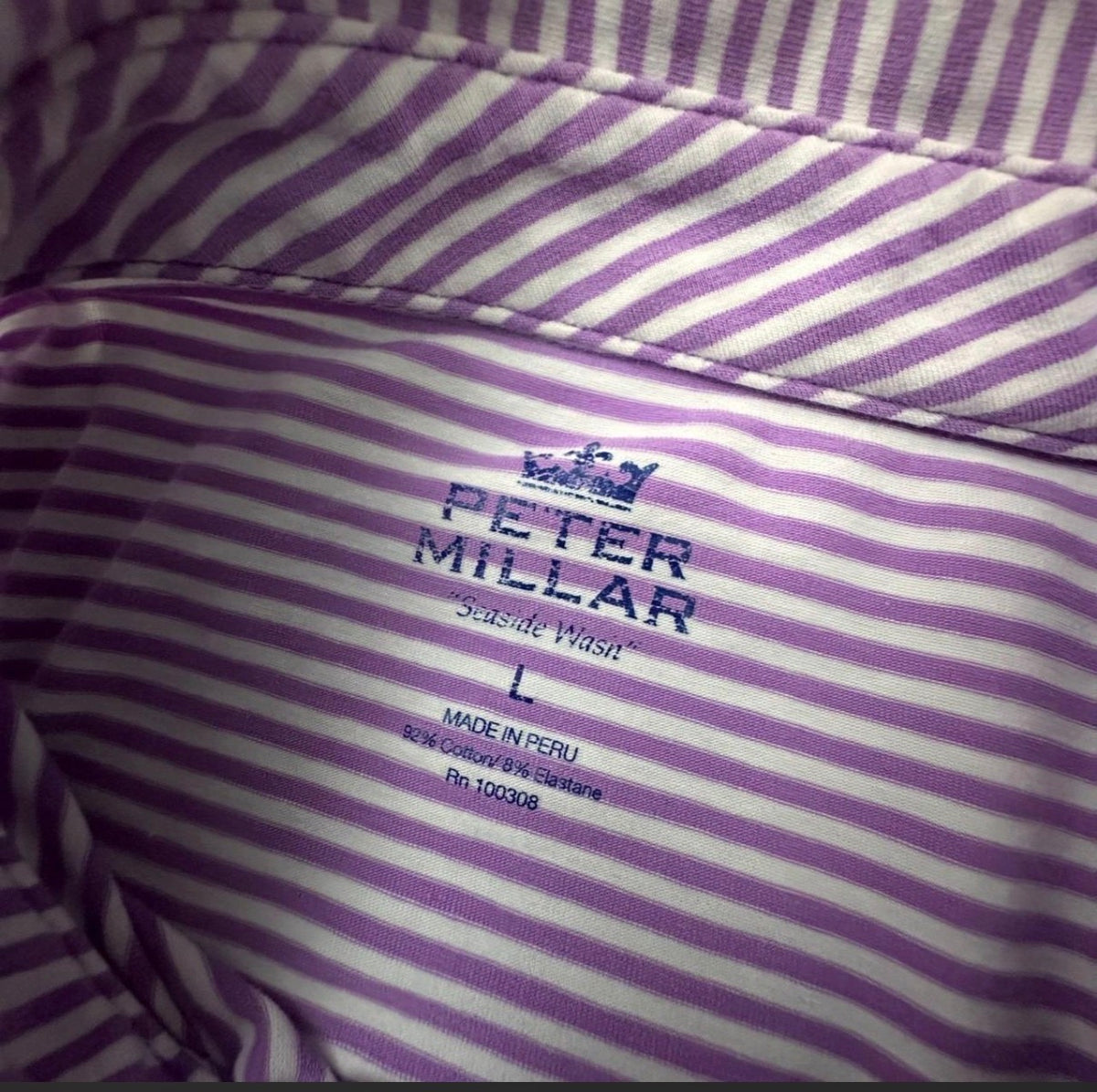 Peter Millar Purple Stripes SIZE L