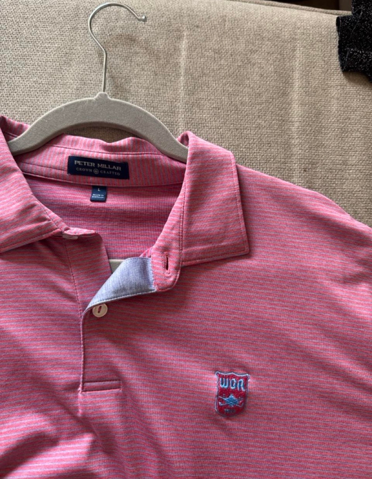 Peter Millar Pink Polo SIZE L